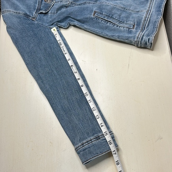 CHICO’S Classic American Flag Denim Stars and Stripes Jacket  Size 0 - US 4/6 - Picture 15 of 16